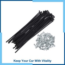 1 Set 13G 127mm Length Bicycle Spokes Nipple 45 Steel Black Universal New