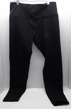 Solid Black High Rise Athletic Ankle Leggings Women's Size XL