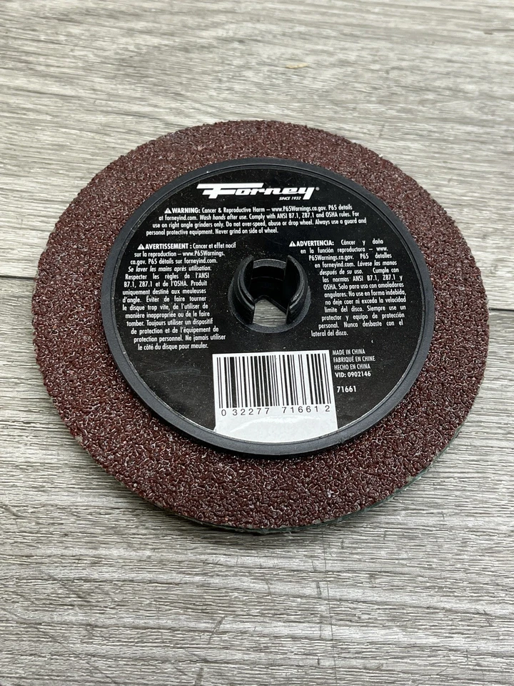 Resin Fibre Sanding Disc, Aluminum Oxide, 5 x 7/8 In. Arbor, 36 Grit - 71661 - Image 3 of 3