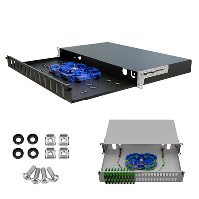 Stalflex LWL Patchpanel 19'' 1U 2U 12-48 Port SC Glasfaser Gehäuse