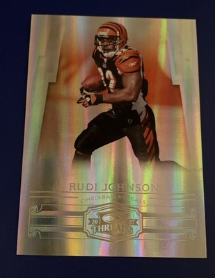2007 Donruss Threads Silver Holofoil Bengals Football  #12 Rudi Johnson#/100