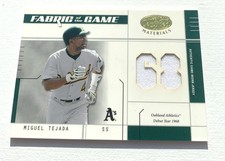 Miguel Tejada 2003 Leaf Certified Materials Memorabilia Dual /68 SSP SP