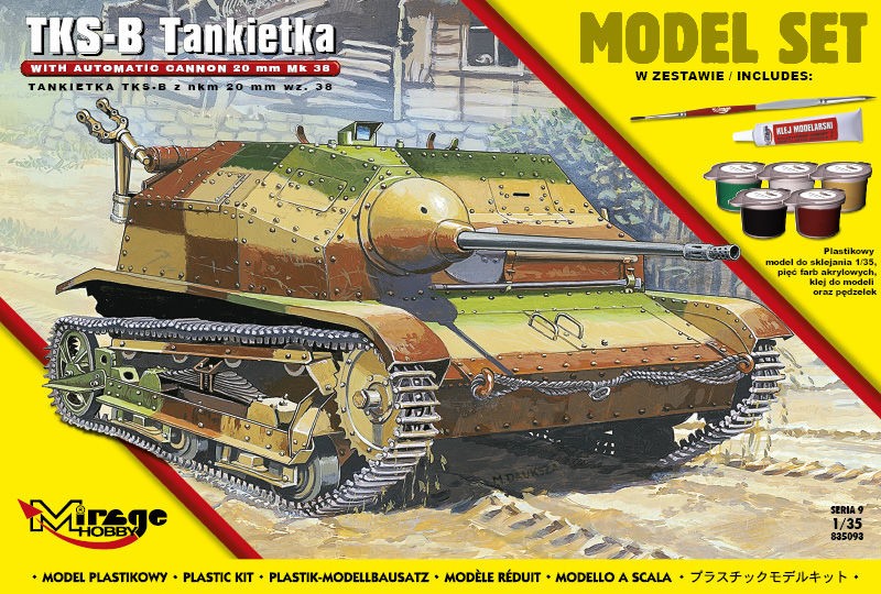 Mirage Hobby 835093 - 1:35 Tankette TKS-B (With Automatic Cannon 20Mm Mk.38)