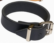 5 Lederriemen Schnallenriemen blau 15,0 x 1,4 cm Kinderwagen Puppenwagen Koffer