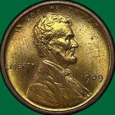 1909-VDB Lincoln Wheat Cent Brilliant Uncirculated BU Coin #35205