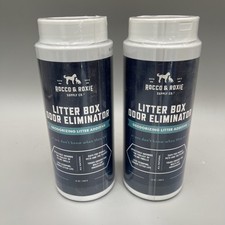 2 Pack Rocco Roxie Litter Box Odor Eliminator Deodorizing Additive 12 oz Each