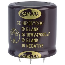 Image of Samwha HE1C479M40040HA 47000uf 16V 105deg He Snap-in Capacitor