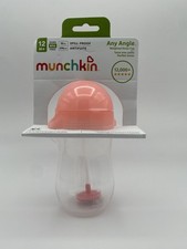 Munchkin Any Angle Click Lock Weighted Straw Cup 10 oz Light Pink