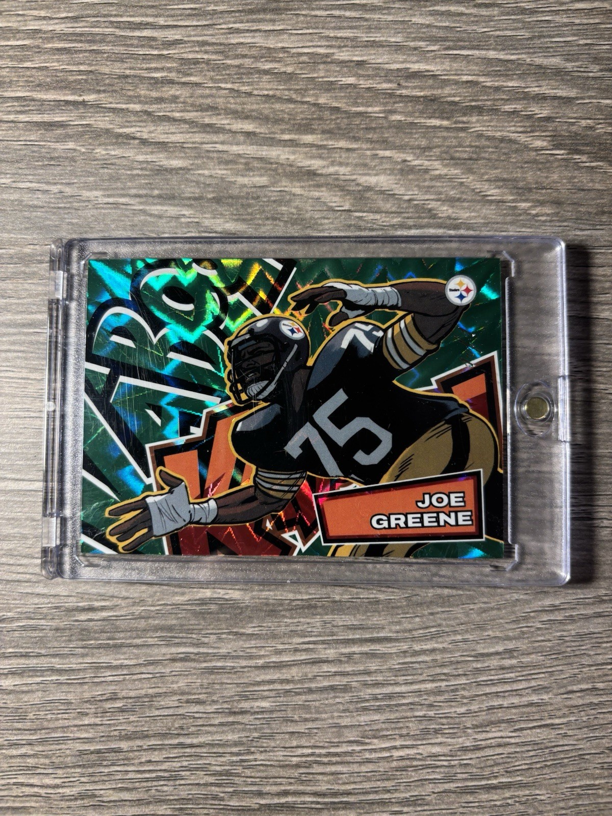 2025 Panini Absolute Kaboom Horizontal #19 Joe Greene 1/1 Green Kaboom Case Hit