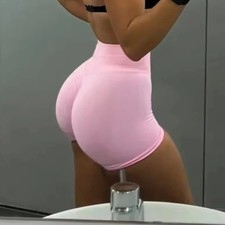 Womens High Waist Yoga Shorts Butt Lift Scrunch Pants Booty Leggings Workout Gym
