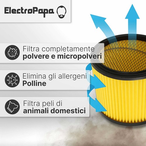 Filtro per Lidl Parkside PNTS 30/6 DE 1500 D5 30/6 E 30/7 E 30/8 DE 30/7 DE - Foto 2 di 7