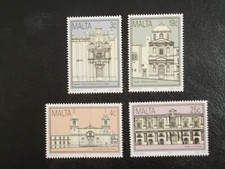 MALTA STAMPS 1992 - HISTORICAL BUILDINGS - SET OF FOUR - MINT NEVER HINGED C