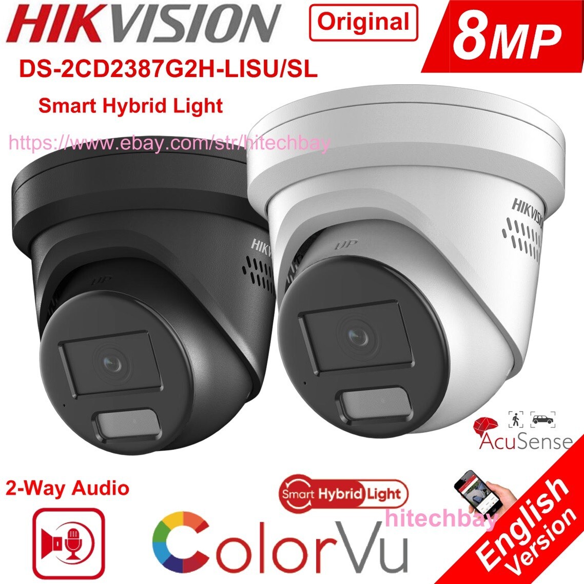 Camera Hikvision 8 MP Smart Hybrid Light With ColorVu DS-2CD2387G3-LI(2U)Y - Foto 7
