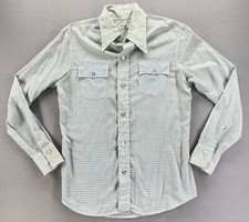 Vintage Men  s Levi  s Blue Tag Button Down Long Sleeve Shirt Light Blue Plaid