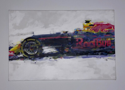 MAX P1 by Rob Ijbema - Red Bull Acrylic Painting On Canvas- Max Verstappen P1