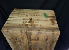 Vintage Antique 1900s Underwood Elliott Typewriter Large Wooden Shipping Crate thumbnail