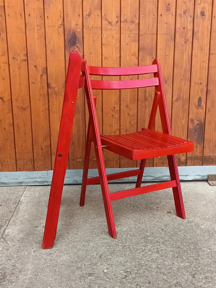 Designer Klappstuhl Holz Stuhl 60er Vintage Danish Holzstuhl Folding Chair 1/9b - Bild 4 von 4