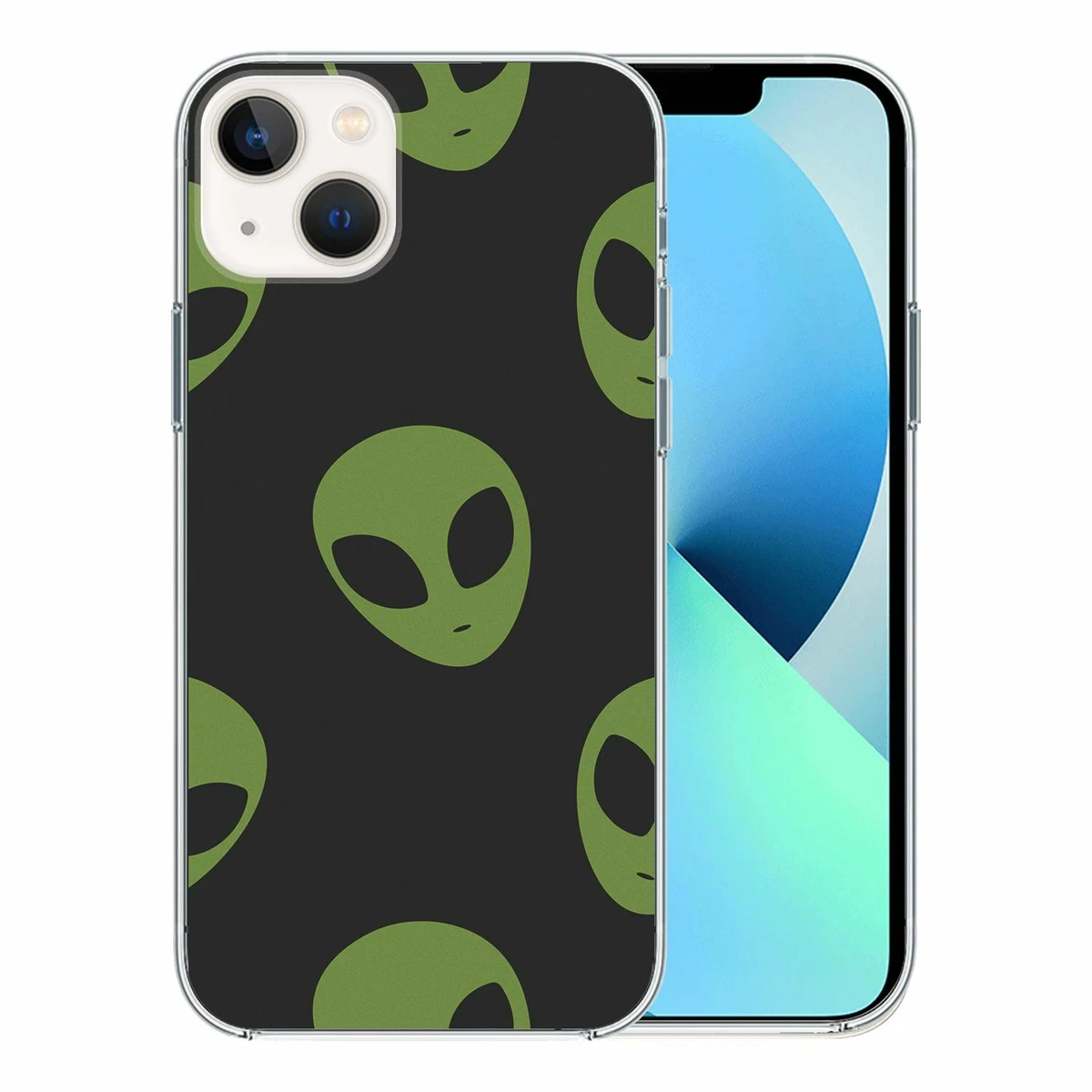 Silicone Phone Case Soft Cover Alien UFO Pattern S3620