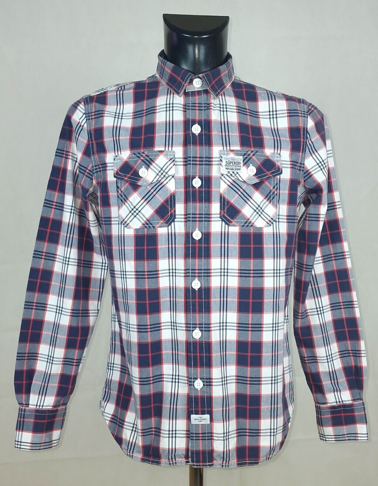 * SUPERDRY MENS SHIRT LONG SLEEVE COTTON SIZE M EXCL eBay