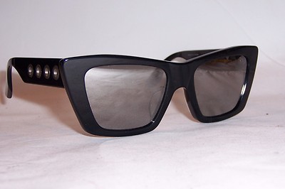 NEW McQueen MCQ SUNGLASSES MQ0019SA 002 BLACK/SILVER MIRROR  display picture 1