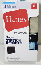 Hanes 3 Pack Men  s Stretch Boxer Briefs Size S 28-30 Multicolor Underwear NEW