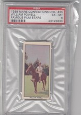 1935 William Powell Famous Film Stars Mars Confections Vintage #35 - PSA 6