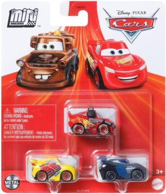 Disney Cars Mini Racers 3 Pack Headset McQueen Rusteze Cruz Jackson HLL70