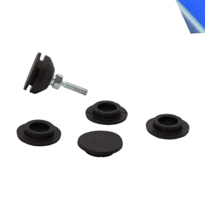 ALCLIPTEC 4x Antislipplatte Gummipuffer Nut 8 Profile Ø 30- 50 mm ohne Stellfuß
