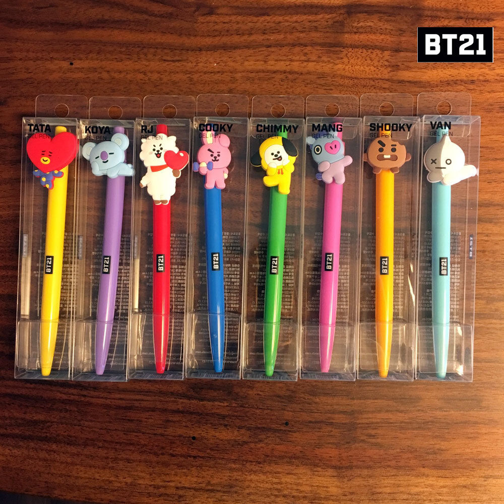 BTS BT21 Official Authentic Goods Gel Pen Active Ver 8SET BTS BT21 Official Authentic Goods Gel Pen Active Ver 8SET
