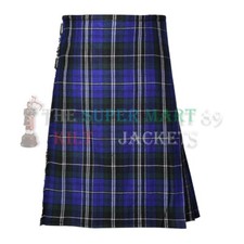 8 Yard Scottish Handmade Traditional Davies of Wales 13 Oz Tartan Kilt For Men