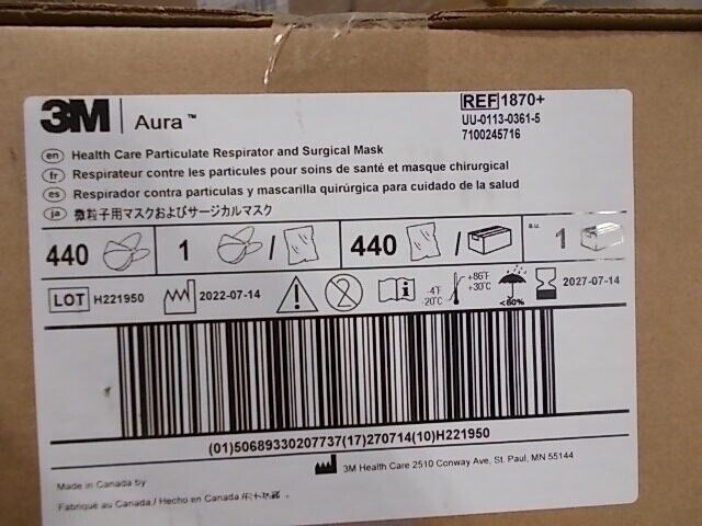 Unmasking The Ongoing Threat: Managing Covid-19 Variants Risk Worldwide 4 3M Aura N95 1870+ Made In Canada Case Of 440 Respirator &Amp; Surgical Face Masks