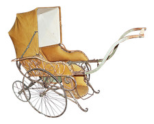 Antique Baby Carriage Stroller from Paris French 1870