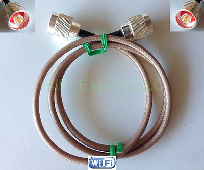 6''-10' RG142 M17 N Male Jumper Silver coated RF LAB cable USA