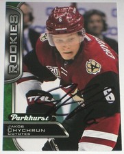 JAKOB CHYCHRUN SIGNED 16-17 UPPER DECK PARKHURST COYOTES ROOKIES CARD AUTOGRAPH!