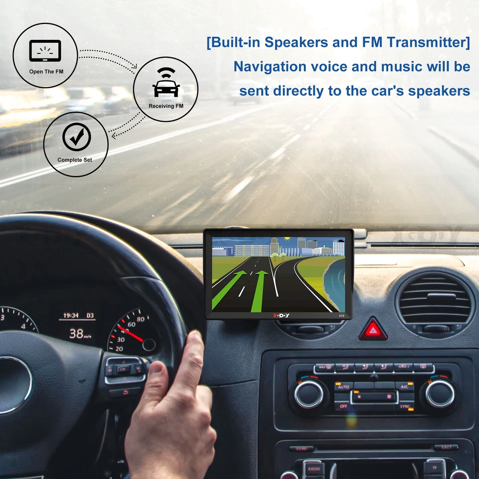 9 Inch GPS Navigation for Car Truck Australia & New Zealand Lifetime Maps XGODY - image 4 of 4