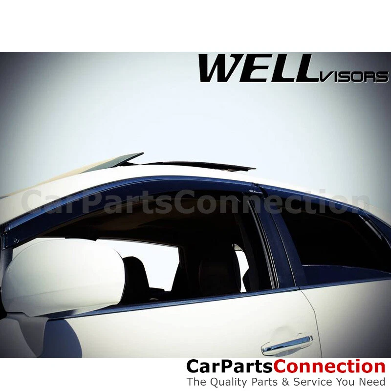 WellVisors Window Visors 08-17 For Toyota Venza Side Deflectors Chrome - Image 3 of 4