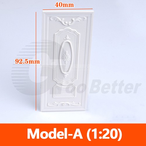White Miniature ABS Plastic Door Model Layout House Room Scenery 1:20 1:25 1:30 - Picture 6 of 15