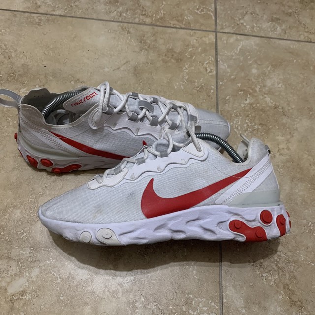 react element 55 white university red