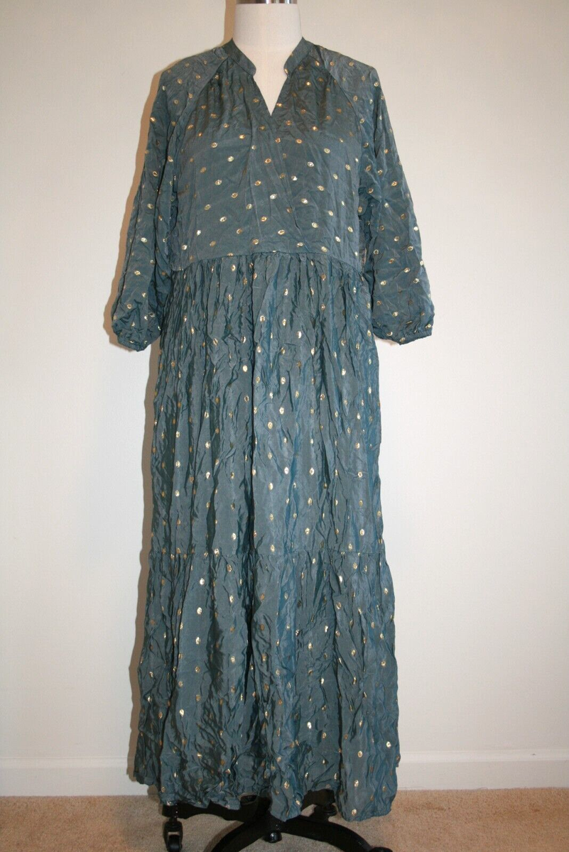 napoli tiered maxi dress NWT ANTHROPOLOGIE Napoli Tiered Maxi Dress Wedgewood Blue Size S