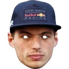 Max Verstappen Racing Celebrity Card Face Mask - Fancy Dress - Ready To Wear