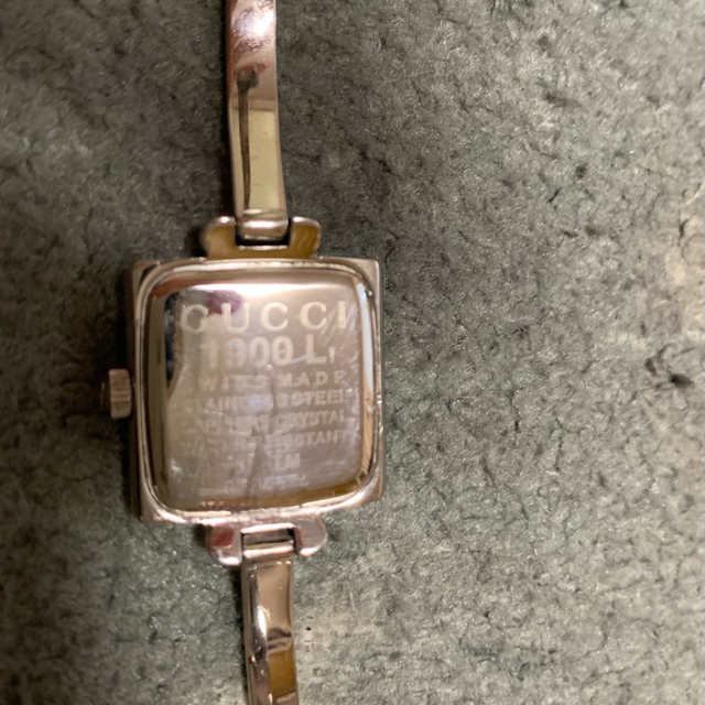 Gucci 1900L Watch Square Quartz Black Dial Silver Working for sale