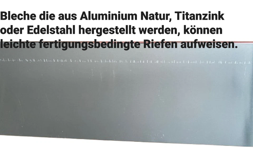 Mauerabdeckung 2 m Blech Attika Sims Steinabdeckung Abdeckung Zink Alu Edelstahl - Bild 3 von 4