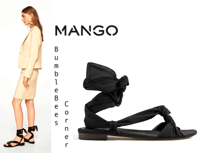 mango lace up sandals