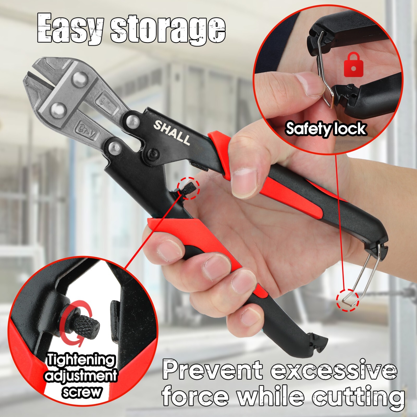 SHALL Bolt Cutters,14" Heavy Duty Bolt Cutter,8" Bolt Cutter & Wire Rope Cutter