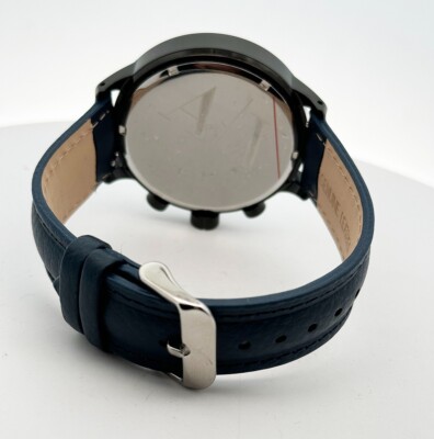 『ARMANI / アルマーニ』 黒 レザー ベルト 腕時計 自動巻き 新品 Armani Exchange AX1277 Black Dial Chronograph Leather Strap Men's