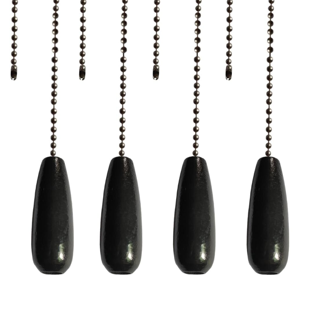 Black Wooden Ceiling Fan Chain Pull Extension for Light Fixtures-image