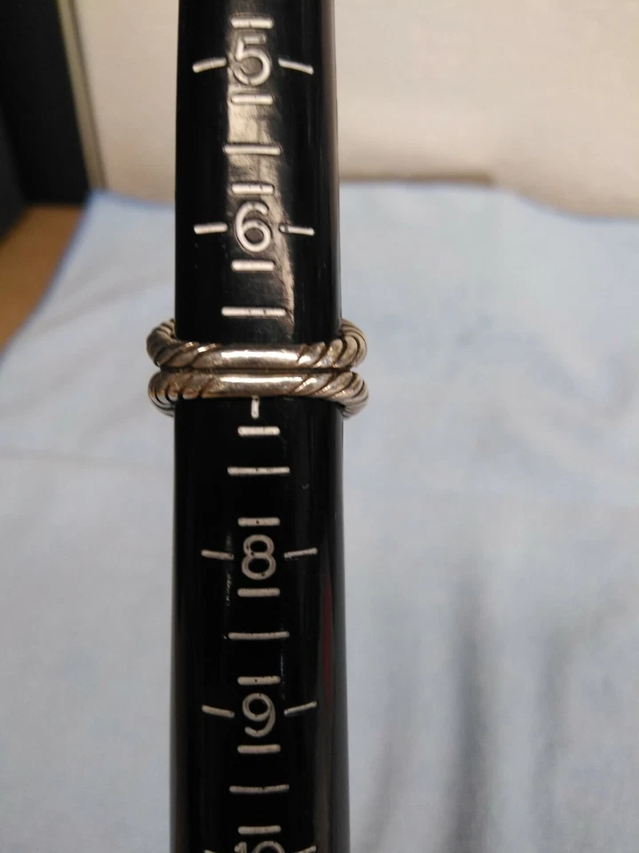 Vtg David Yurman Sterling Silver Albion Faceted White Agate Ring Sz 7 - Image 4 of 4