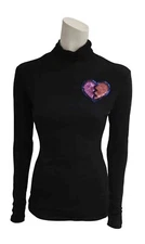 Yazbukey Sequins Broken Heart Long Sleeve Top Beautiful Size XS