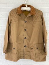 VINTAGE FIELD FIRESIDE USA HUNTING COAT BRUSH JACKET MENS L GAME BAG BARN VTG
