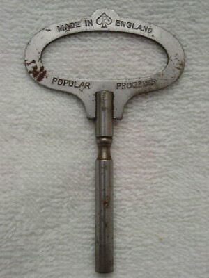 Vintage POPULAR PROGRESS #2 Made in ENGLAND ~ 2.8mm Steel CLOCK KEY Replacement